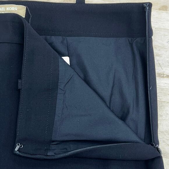 Michael Kors Collection Women Size 6 Pencil Skirt Side Zip Wool Black Italy Made - Picture 12 of 13